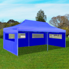 vidaXL Kék összecsukható pavilon 3 x 6 m kerti bútor