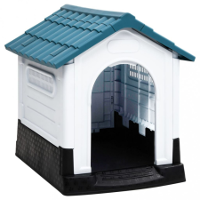 vidaXL kék polipropilén kutyaház 57x68x66 cm szállítóbox, fekhely kutyáknak