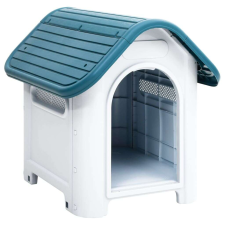 vidaXL kék polipropilén kutyaház 59 x 75 x 66 cm szállítóbox, fekhely kutyáknak