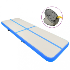 vidaXL Kék PVC felfújható tornamatrac pumpával 400 x 100 x 20 cm jóga felszerelés