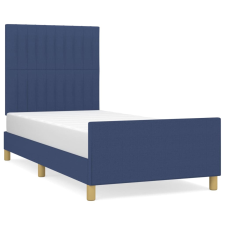 vidaXL kék szövet ágykeret fejtámlával 80 x 200 cm (3125177) ágy és ágykellék