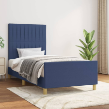 vidaXL kék szövet ágykeret fejtámlával 90 x 200 cm ágy és ágykellék