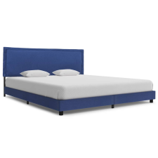 vidaXL kék szövet ágykeret matrac nélkül 150x200 cm ágy és ágykellék