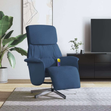 vidaXL kék szövet dönthető masszázsfotel lábtartóval masszázsfotel