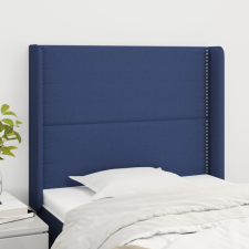 vidaXL kék szövet fejtámla szárnyakkal 103x16x118/128 cm ágy és ágykellék