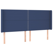 vidaXL kék szövet fejtámla szárnyakkal 163x16x118/128 cm (3119452) ágy és ágykellék