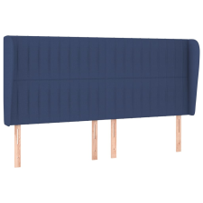 vidaXL kék szövet fejtámla szárnyakkal 183x23x118/128 cm (3118214) ágy és ágykellék