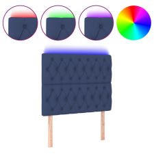 vidaXL kék szövet LED-es fejtámla 100x7x118/128 cm (3122756) ágy és ágykellék