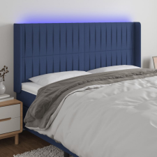 vidaXL kék szövet LED-es fejtámla 183x16x118/128 cm ágy és ágykellék