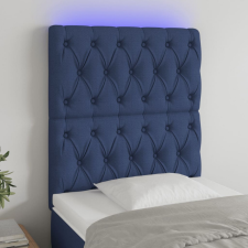 vidaXL kék szövet LED-es fejtámla 80x7x118/128 cm ágy és ágykellék