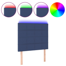 vidaXL kék szövet LED-es fejtámla 90x5x118/128 cm (3122412) ágy és ágykellék