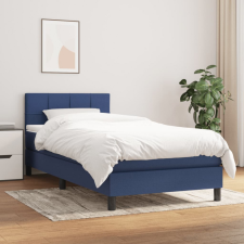 vidaXL kék szövet rugós ágy matraccal 100 x 200 cm ágy és ágykellék