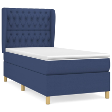 vidaXL kék szövet rugós ágy matraccal 100 x 200 cm (3128747) ágy és ágykellék
