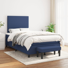 vidaXL Kék szövet rugós ágy matraccal 120 x 200 cm ágy és ágykellék