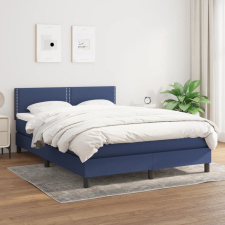 vidaXL kék szövet rugós ágy matraccal 140 x 190 cm ágy és ágykellék