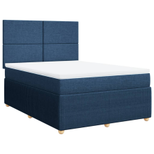vidaXL kék szövet rugós ágy matraccal 140 x 190 cm (3292050) ágy és ágykellék
