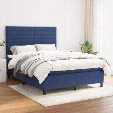 vidaXL kék szövet rugós ágy matraccal 140 x 200 cm ágy és ágykellék