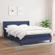 vidaXL kék szövet rugós ágy matraccal 140 x 200 cm ágy és ágykellék