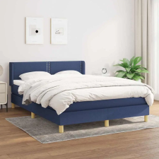 vidaXL kék szövet rugós ágy matraccal 140 x 200 cm ágy és ágykellék