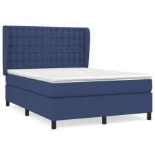 vidaXL kék szövet rugós ágy matraccal 140 x 200 cm (3128291) ágy és ágykellék