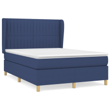 vidaXL kék szövet rugós ágy matraccal 140 x 200 cm (3128691) ágy és ágykellék