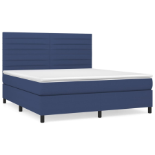 vidaXL kék szövet rugós ágy matraccal 160 x 200 cm (3141871) ágy és ágykellék