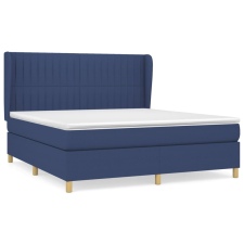 vidaXL kék szövet rugós ágy matraccal 180 x 200 cm (3128707) ágy és ágykellék