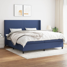 vidaXL kék szövet rugós ágy matraccal 200 x 200 cm ágy és ágykellék
