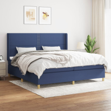 vidaXL kék szövet rugós ágy matraccal 200 x 200 cm ágy és ágykellék