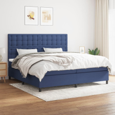 vidaXL kék szövet rugós ágy matraccal 200 x 200 cm ágy és ágykellék