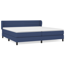 vidaXL kék szövet rugós ágy matraccal 200 x 200 cm (3126355) ágy és ágykellék