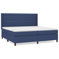 vidaXL kék szövet rugós ágy matraccal 200 x 200 cm (3131543) ágy és ágykellék
