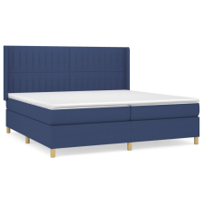 vidaXL kék szövet rugós ágy matraccal 200 x 200 cm (3132183) ágy és ágykellék