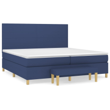 vidaXL kék szövet rugós ágy matraccal 200 x 200 cm (3137027) ágy és ágykellék