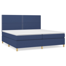 vidaXL kék szövet rugós ágy matraccal 200 x 200 cm (3142287) ágy és ágykellék