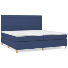 vidaXL kék szövet rugós ágy matraccal 200 x 200 cm (3142447) ágy és ágykellék