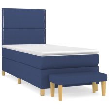 vidaXL kék szövet rugós ágy matraccal 80 x 200 cm (3137035) ágy és ágykellék