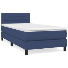 vidaXL kék szövet rugós ágy matraccal 80 x 200 cm (3140095) ágy és ágykellék