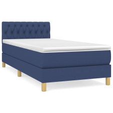 vidaXL kék szövet rugós ágy matraccal 80 x 200 cm (3140815) ágy és ágykellék