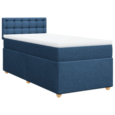 vidaXL kék szövet rugós ágy matraccal 80 x 200 cm (3286527) ágy és ágykellék