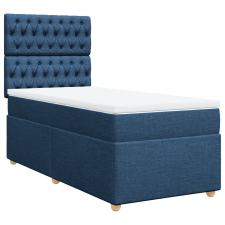 vidaXL kék szövet rugós ágy matraccal 80 x 200 cm (3291120) ágy és ágykellék