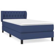 vidaXL kék szövet rugós ágy matraccal 90 x 190 cm (3126451) ágy és ágykellék