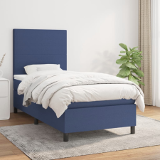 vidaXL kék szövet rugós ágy matraccal 90 x 200 cm ágy és ágykellék
