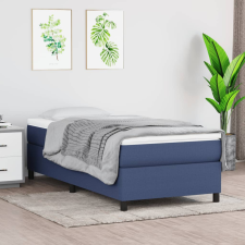 vidaXL kék szövet rugós ágy matraccal 90 x 200 cm ágy és ágykellék