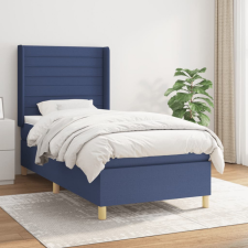 vidaXL Kék szövet rugós ágy matraccal 90 x 200 cm ágy és ágykellék