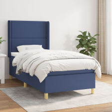 vidaXL kék szövet rugós ágy matraccal 90 x 200 cm ágy és ágykellék