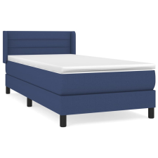 vidaXL kék szövet rugós ágy matraccal 90 x 200 cm (3129767) ágy és ágykellék