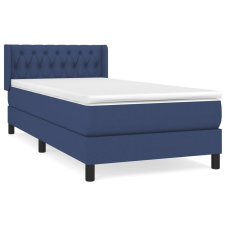 vidaXL kék szövet rugós ágy matraccal 90 x 200 cm (3129927) ágy és ágykellék