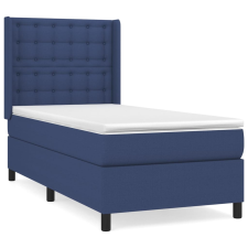 vidaXL kék szövet rugós ágy matraccal 90 x 200 cm (3131727) ágy és ágykellék