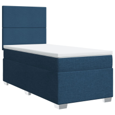 vidaXL kék szövet rugós ágy matraccal 90 x 200 cm (3290370) ágy és ágykellék